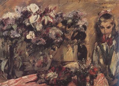Lovis Corinth Wilhelmine with Flowers (nn02) Germany oil painting art